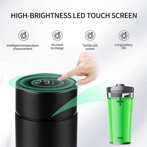 LED Smart Stainless Steel Water Bottle | Temperature Display Flask