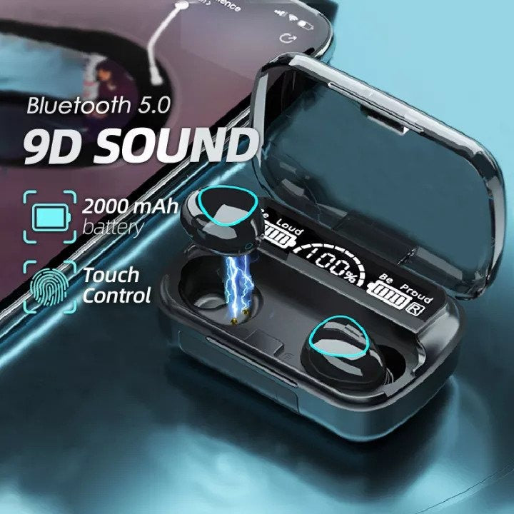 DaMix M10 Bluetooth Earbuds LED Display Pakistan
